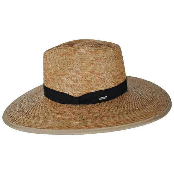 Brixton Accessories - Brixton Jo Straw Rancher in Tan & Black STRAW SUN BEACH HAT new UV protection